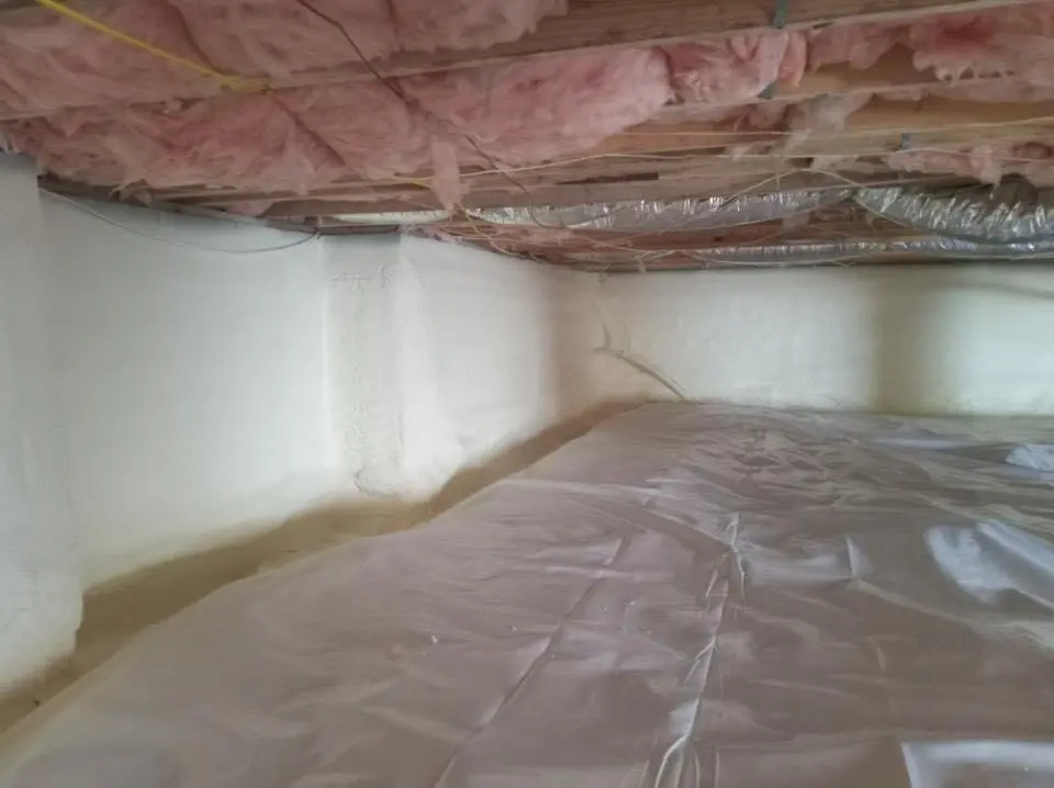 Crawl space encapsulation with closed-cell spray foam for Spray Foam Roofing in West Palm Beach